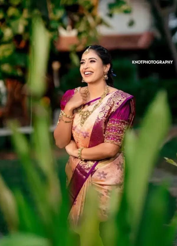 Banarasi Copper Zari Soft Silk Saree