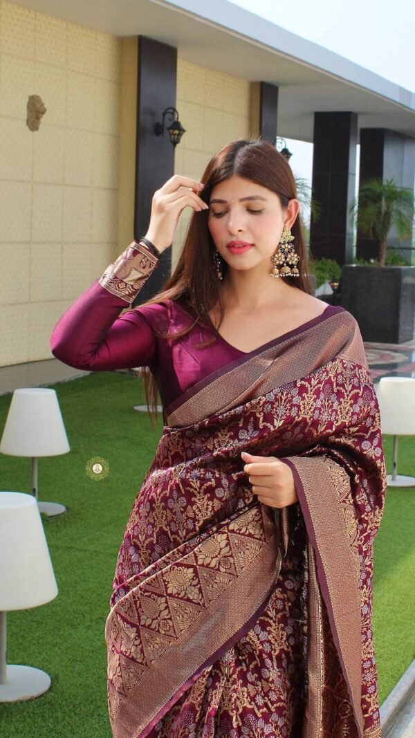 BanarasiKora Organza Soft Silk Saree