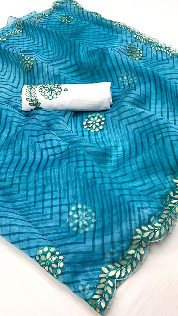 Blouse Back Designs For Organza Saree