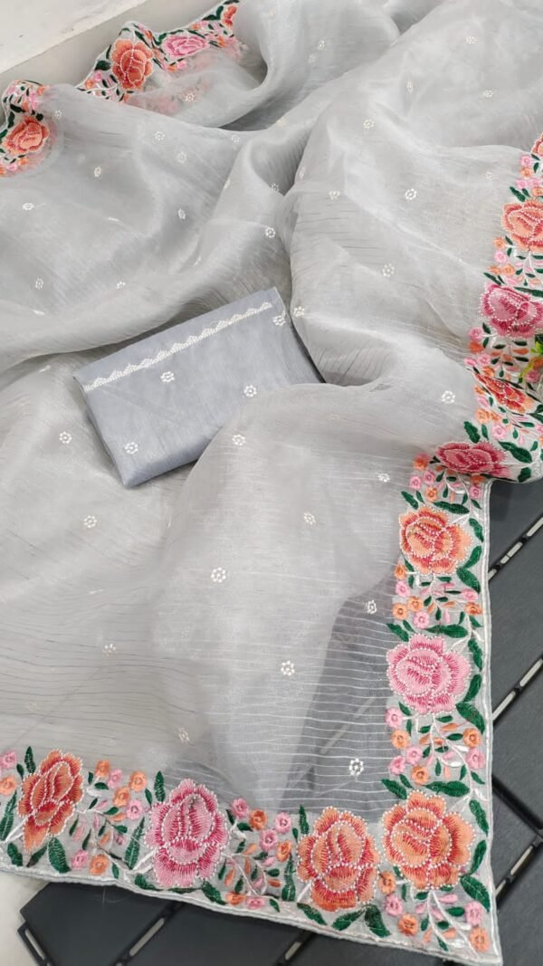 Blouse With Organza Saree