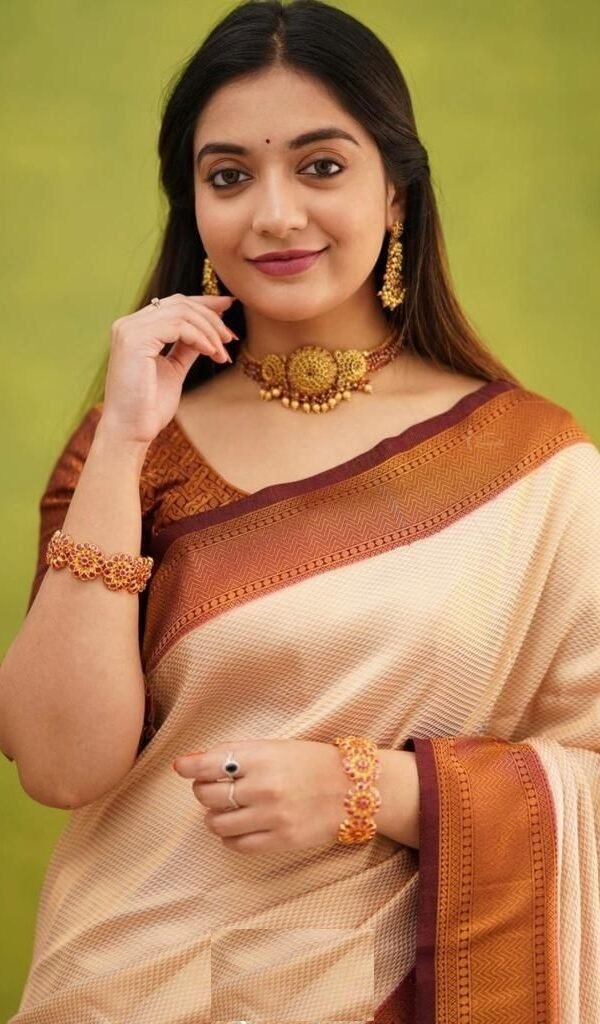 Soft Banarasi Silk Kalamkari Saree