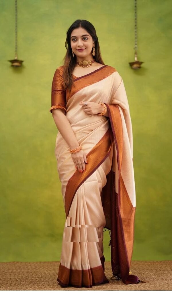 Soft Banarasi Silk Kalamkari Saree