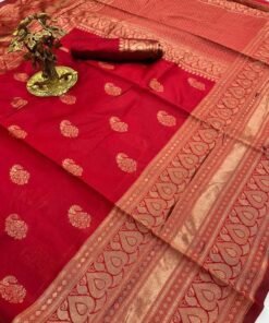 Designer Sarees India Soft Lichi Silk Cloth Saree
