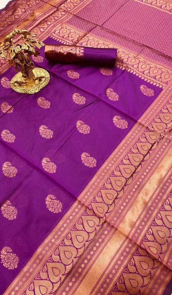 Designer SareesWith Blouse Online Soft Lichi Silk Cloth Saree