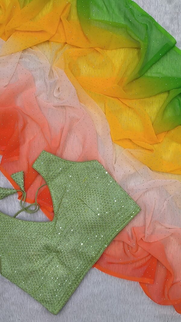 Soft Georgette Digital Print Latest Designer Sarees Party Wear