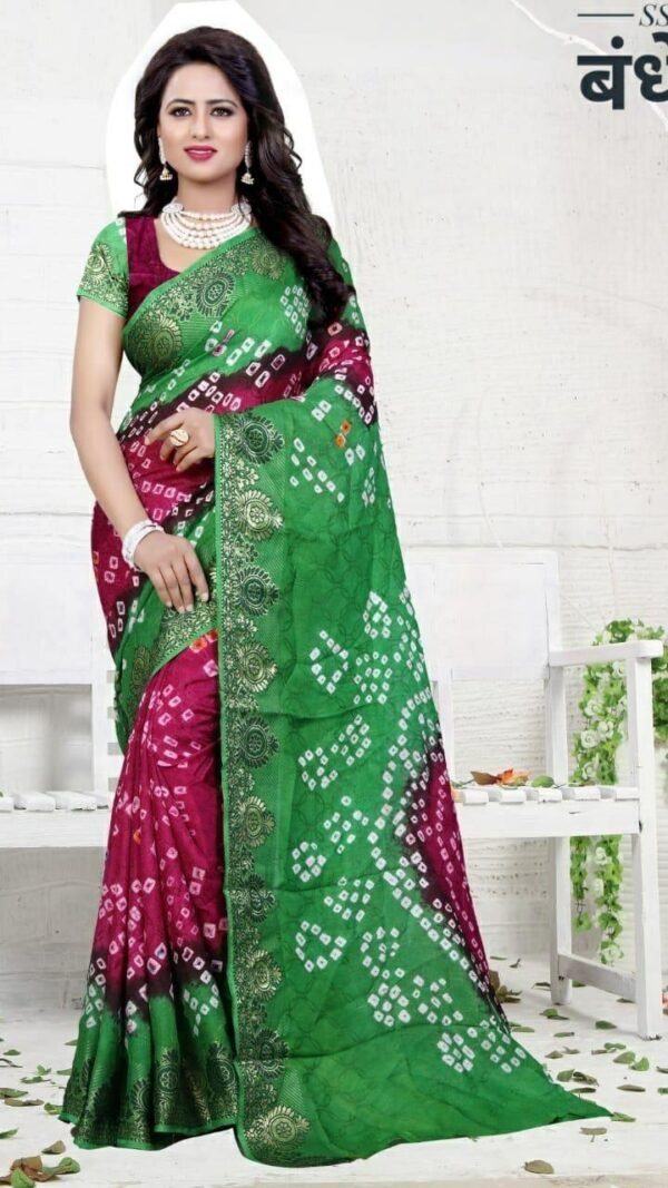 Celebrities Designer Sarees New Bandhani Saree
