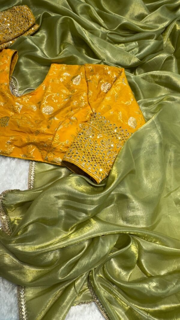 Designer Sarees Brands New Designer Crush Tissue Saree