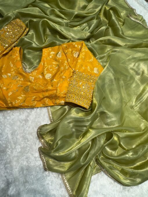 Designer Sarees Brands New Designer Crush Tissue Saree
