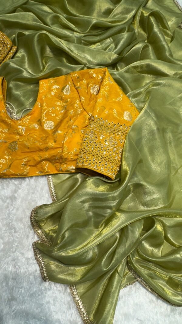 Designer Sarees Brands New Designer Crush Tissue Saree