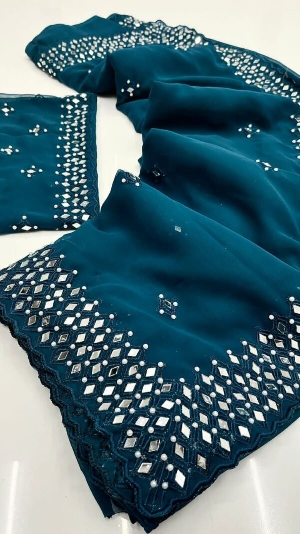 Designer Sarees Latest Fashion Havy Fox Georgette Saree