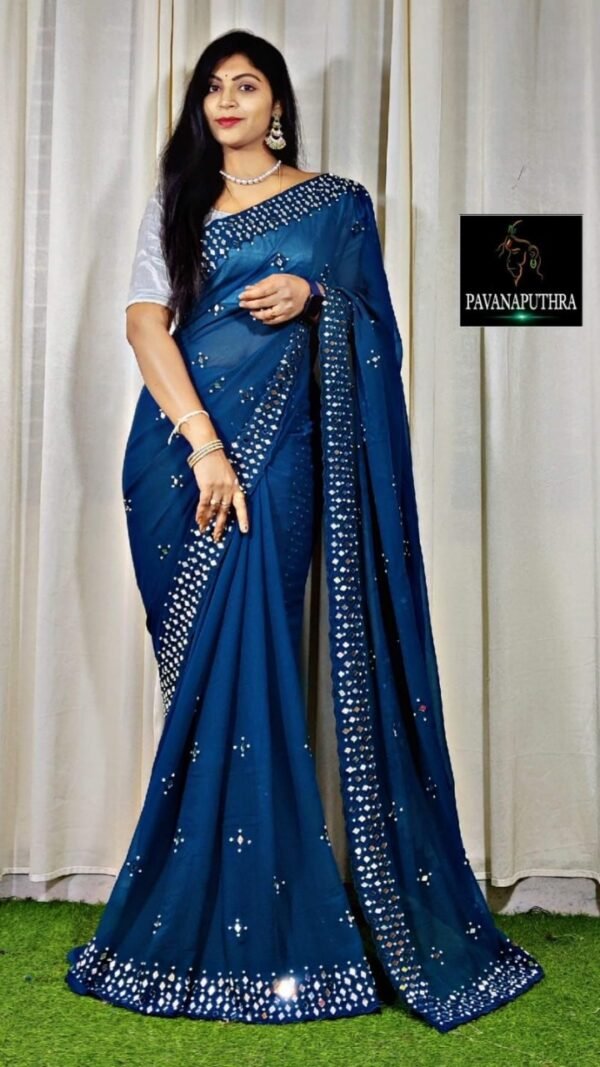 Designer Sarees Latest Fashion Havy Fox Georgette Saree