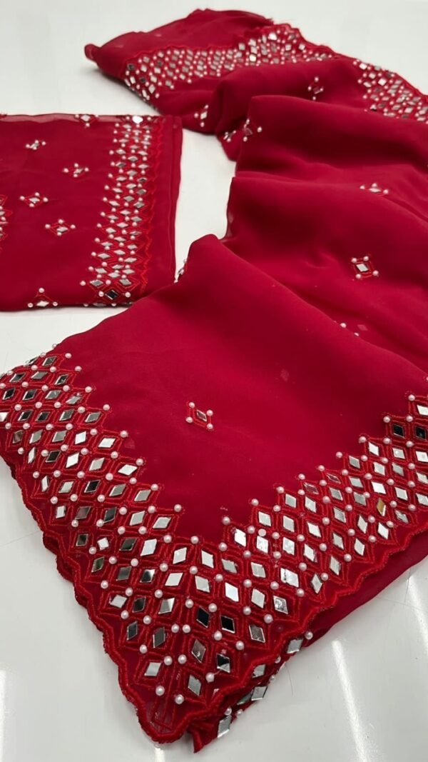 Designer Sarees Models Havy Fox Georgette Saree