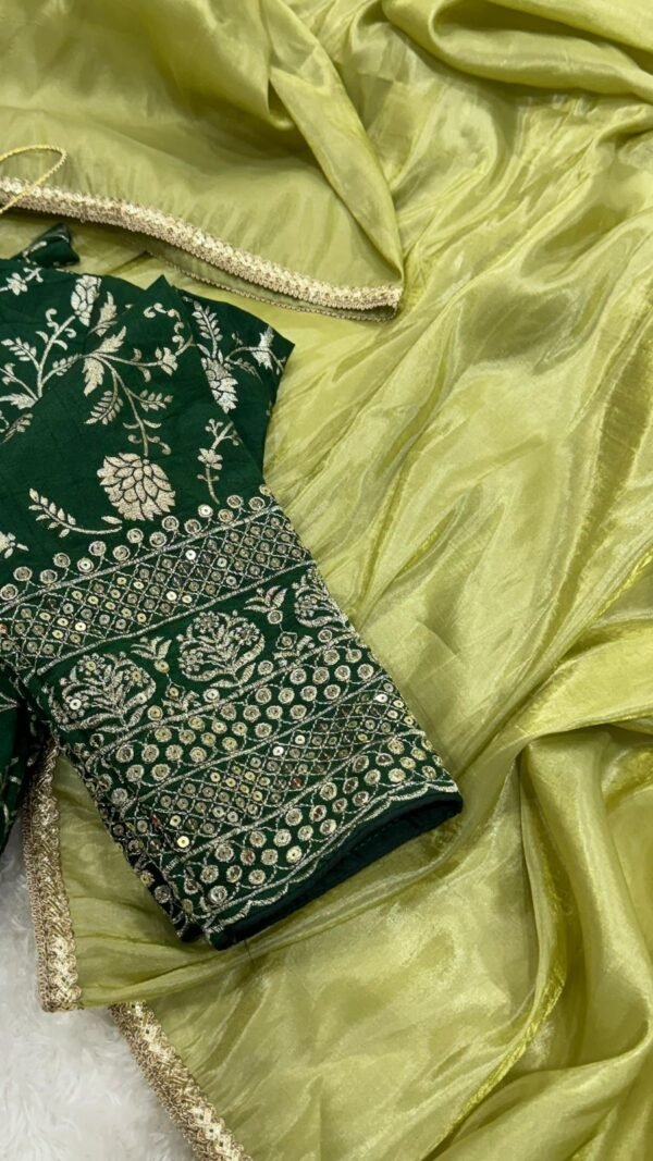 Designer Sarees New Model New Designer Crush Tissue Saree