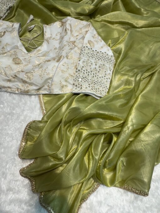 Designer Sarees Pic New Designer Crush Tissue Saree