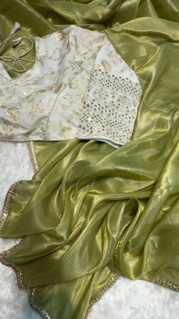 Designer Sarees Pic New Designer Crush Tissue Saree