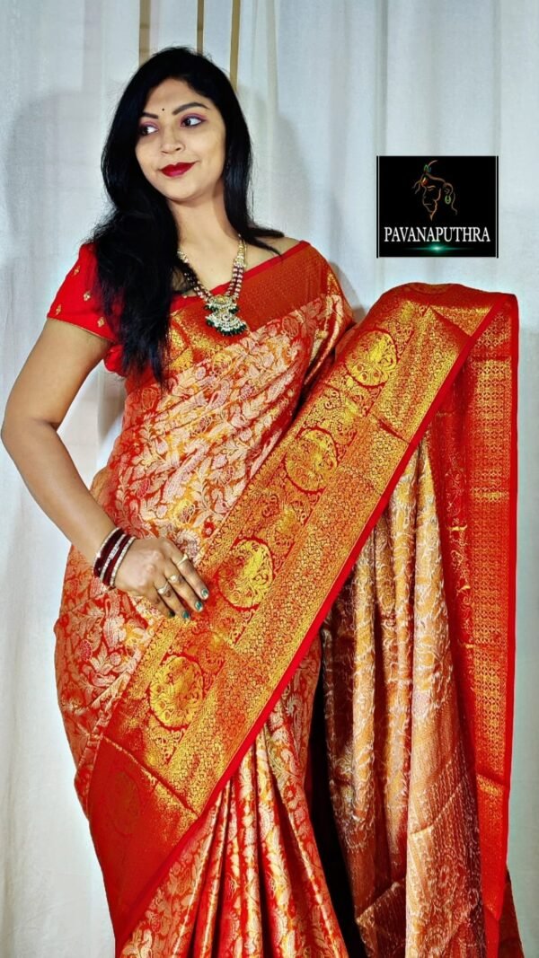 Designer SareesFor Farewell Pure Kanjivaram Silk Saree