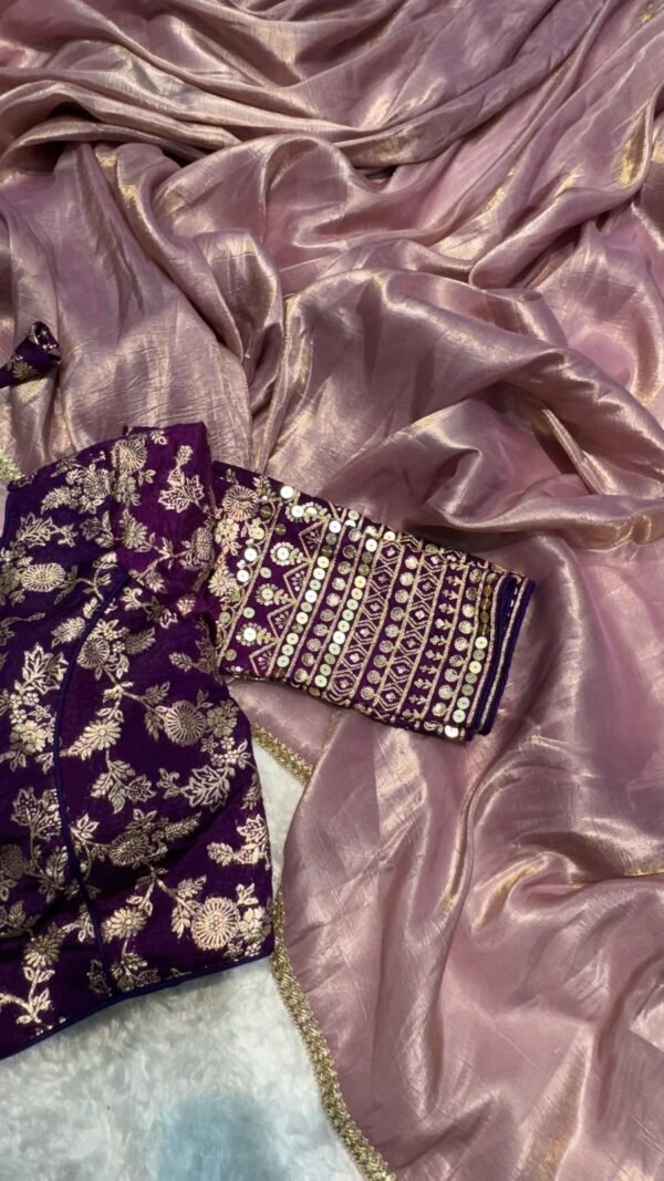 Designer SareesIn Mumbai New Designer Crush Tissue Saree