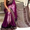 Designer SareesIn Surat Ajrakh Digital Print Muslin fabric Saree