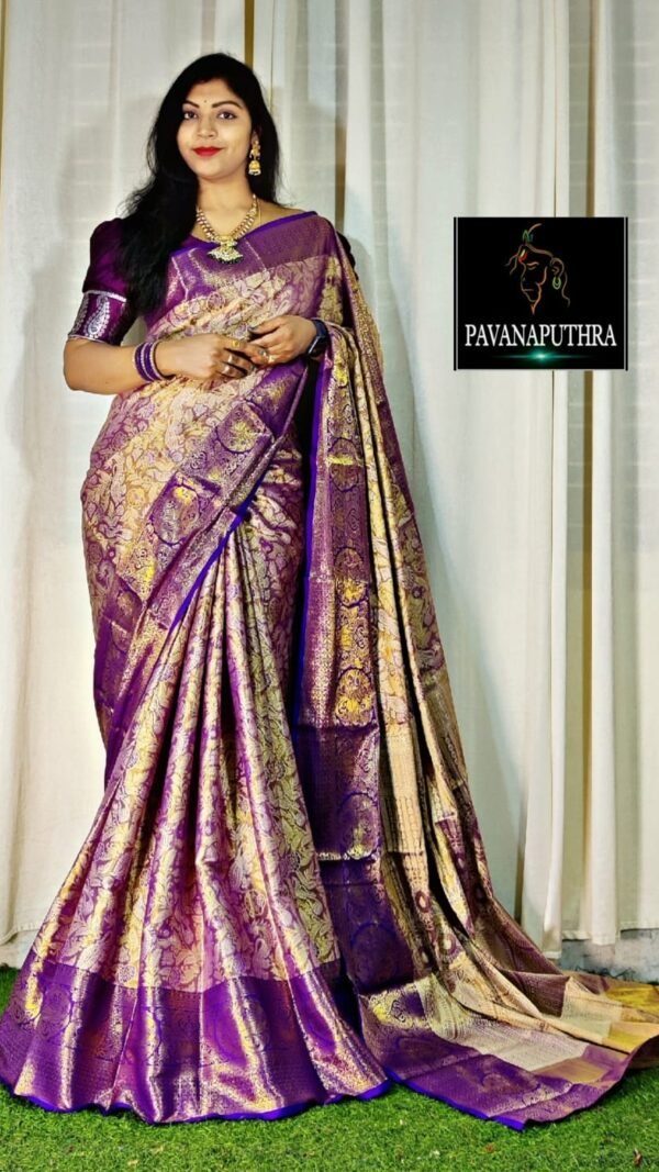 Designer SareesWith Price Online Shopping Pure Kanjivaram Silk Saree