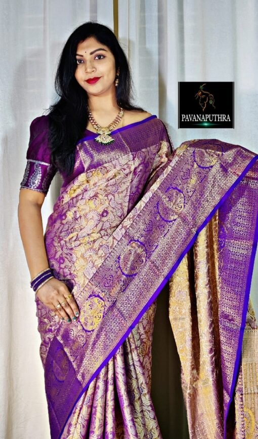 Designer SareesWith Price Online Shopping Pure Kanjivaram Silk Saree
