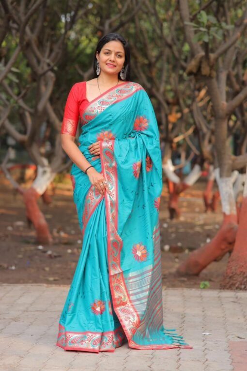 Kanchipuram Silk Designer Sarees Pure Mercerised Cotton Silk Sarees