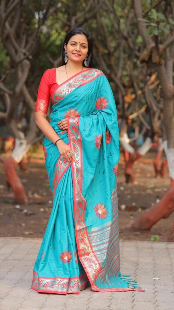 Kanchipuram Silk Designer Sarees Pure Mercerised Cotton Silk Sarees