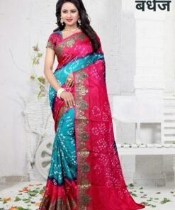 Latest Designer Sarees Images New Bandhani Saree