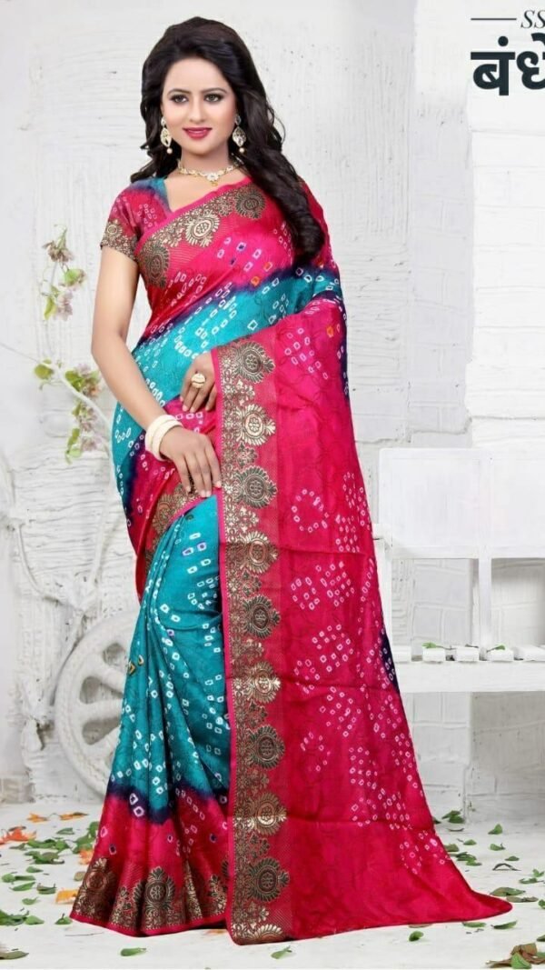 Latest Designer Sarees Images New Bandhani Saree