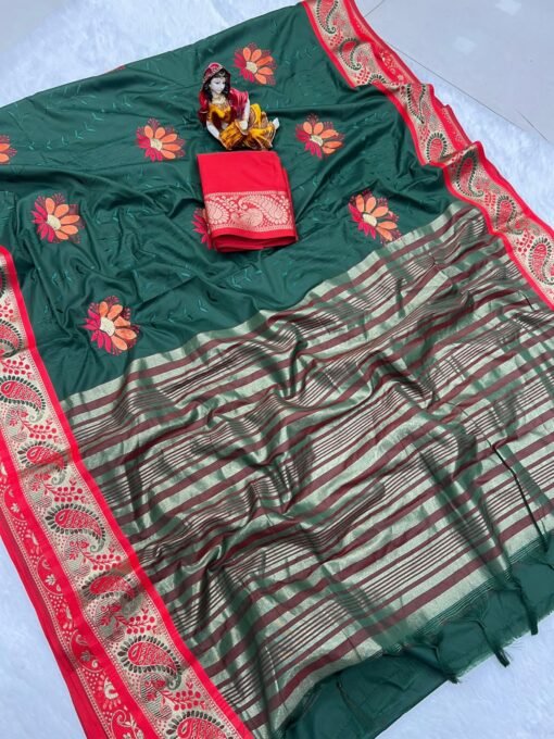 Meesho Designer SareesWith Price Pure Mercerised Cotton Silk Saree