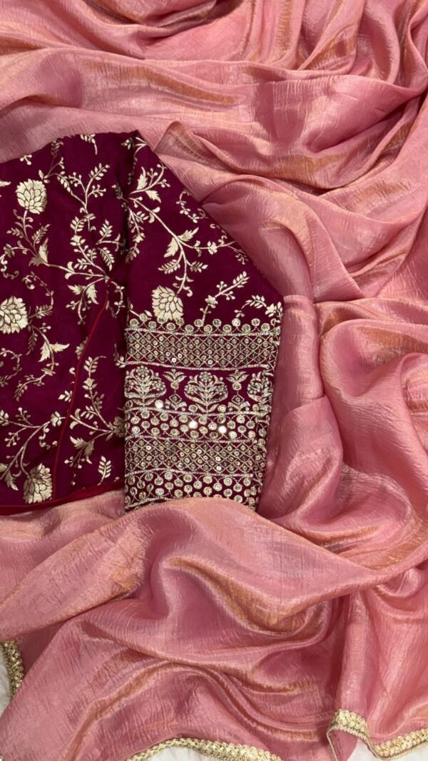 New Latest Designer Sarees New Designer Crush Tissue Saree