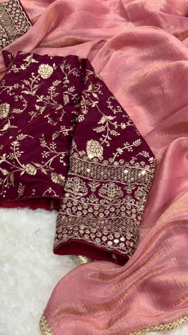 New Latest Designer Sarees New Designer Crush Tissue Saree