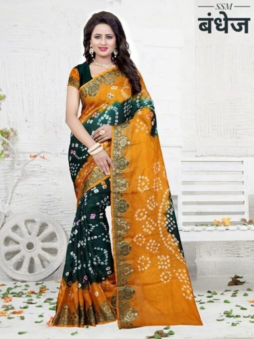 Party Wear Designer Sarees Online New Bandhani Saree