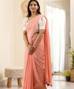 Reception Designer SareesFor Bride Soft Khadi Cotton Saree